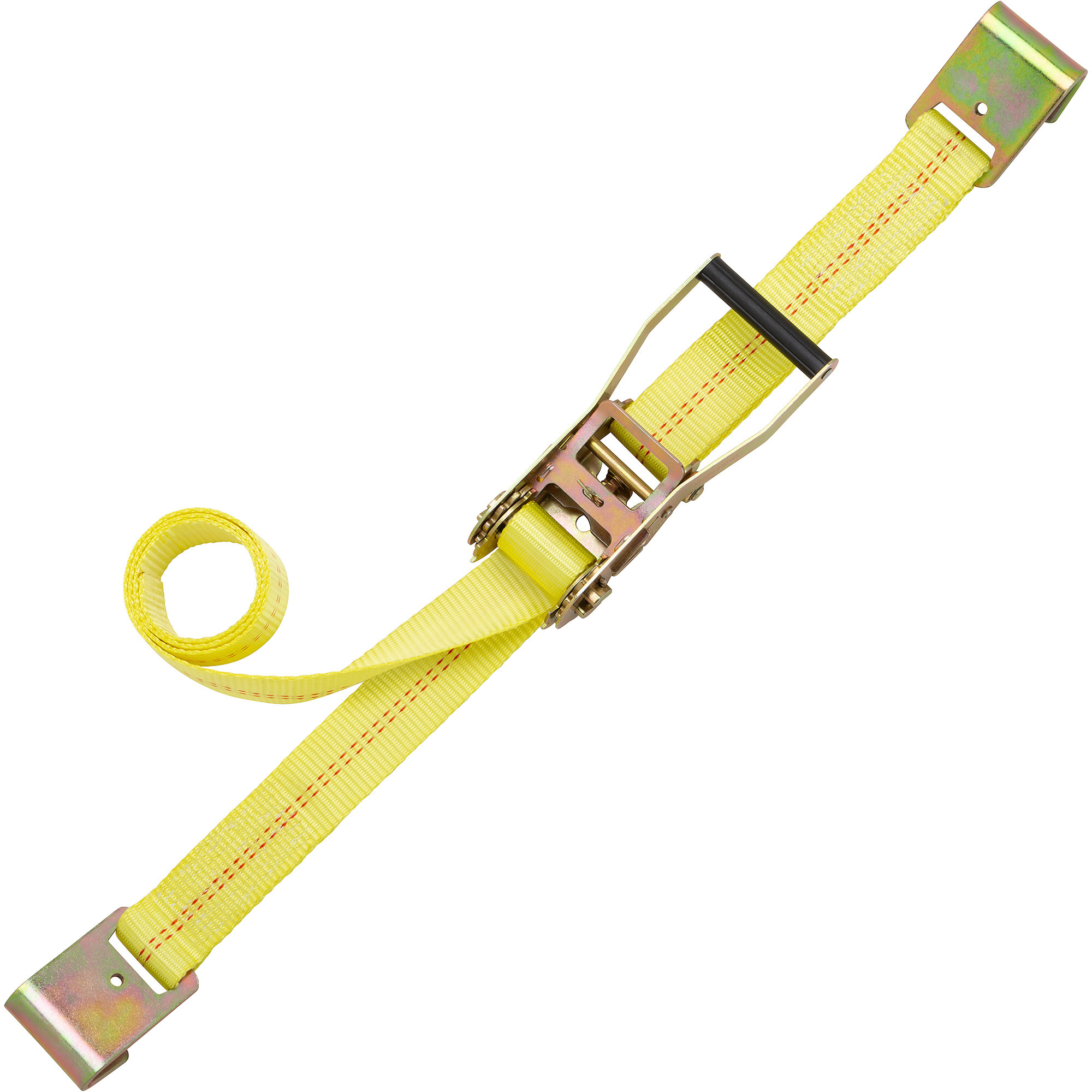 Smart Straps Commercial Ratchet Tie Down with Double Flat Hooks, 2in. x